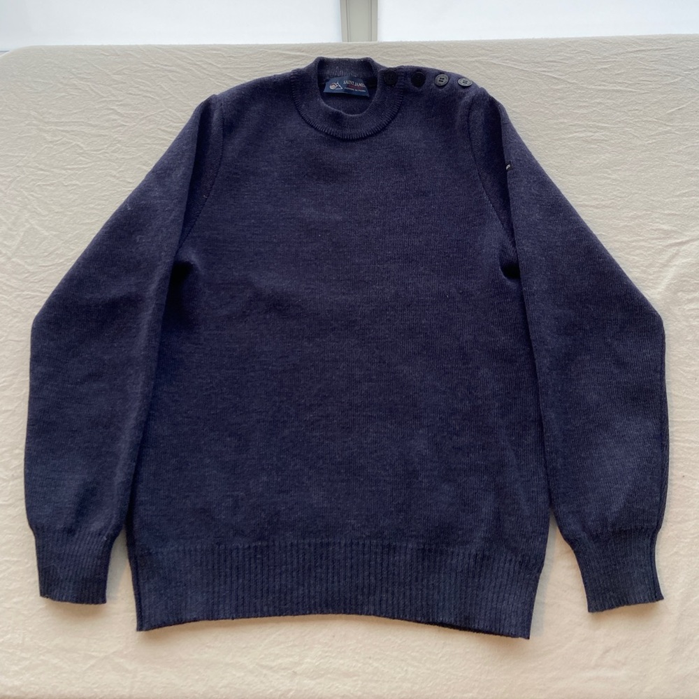 Authentic Saint James wool sweater in Navy Blue. Great condition.
